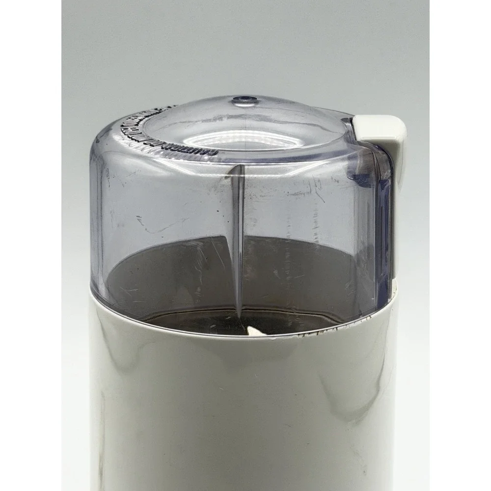 Mr. Coffee Model IDS 55 Electric Coffee or Spice Grinder White Works